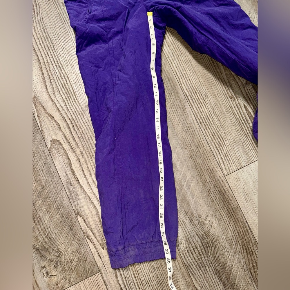 Vintage Ski Suit Bibs one piece coveralls Inside Edge 80s 90s retro purple S - Picture 8 of 13